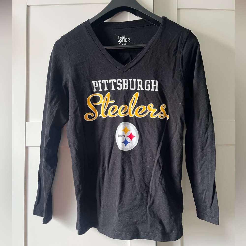 Pittsburgh Steelers women’s Black Long Sleeve fitted Shirt
